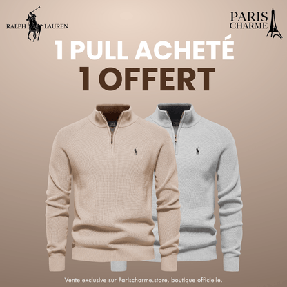 Pull Col Zippé  R&L 1+1 (DÉSTOCKAGE)